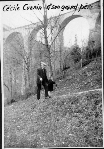 Cécile Cuenin et son grand-père